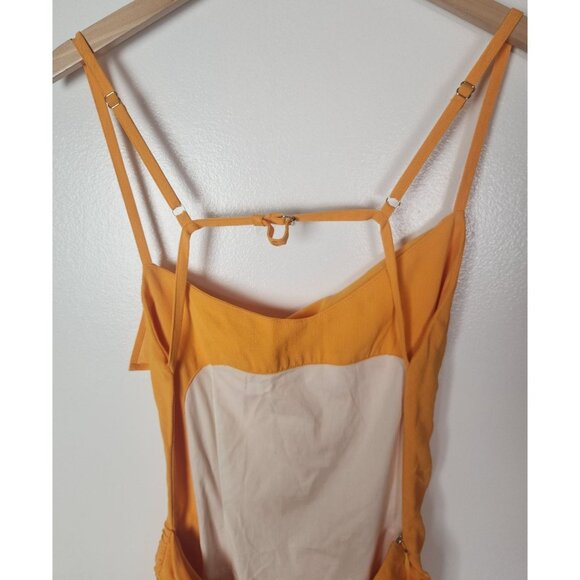 JACQUEMUS Women's Sz. 36 Orange Linen The Saudade Mini Dress - Picture 7 of 8